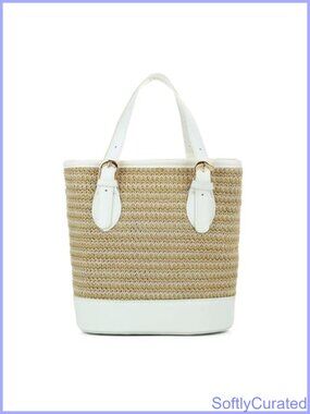 Straw Bucket Bag Crossbody Summer Beach Clutch Top-Handle Purse